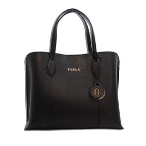Furla Vittoria Black Calfskin Leather Medium Tote Bag in Nero $388 SOLD OUT